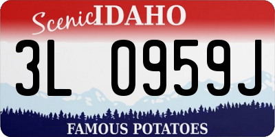 ID license plate 3L0959J