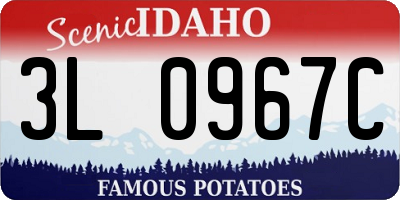 ID license plate 3L0967C