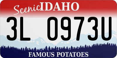 ID license plate 3L0973U