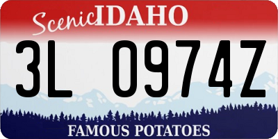 ID license plate 3L0974Z