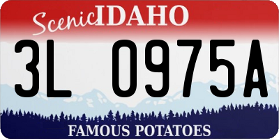 ID license plate 3L0975A