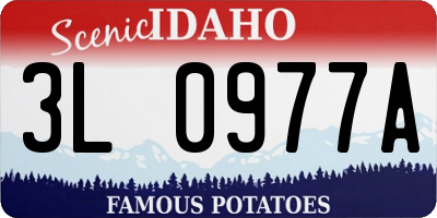 ID license plate 3L0977A