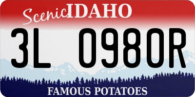 ID license plate 3L0980R