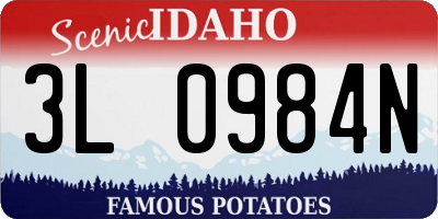 ID license plate 3L0984N