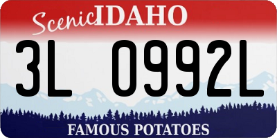 ID license plate 3L0992L
