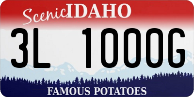 ID license plate 3L1000G