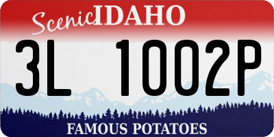 ID license plate 3L1002P