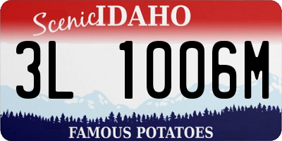 ID license plate 3L1006M