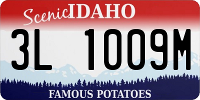 ID license plate 3L1009M