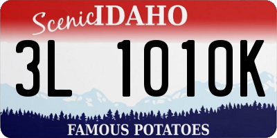 ID license plate 3L1010K