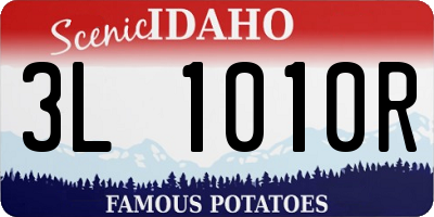 ID license plate 3L1010R