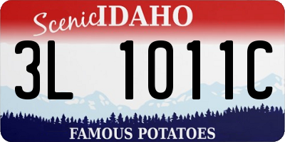 ID license plate 3L1011C