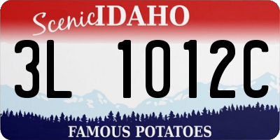 ID license plate 3L1012C
