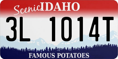 ID license plate 3L1014T