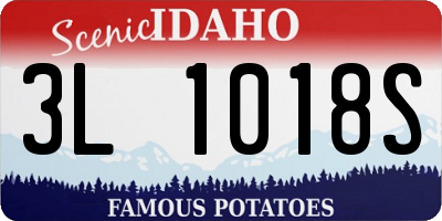 ID license plate 3L1018S