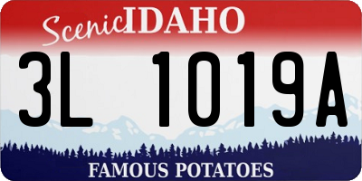 ID license plate 3L1019A