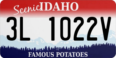 ID license plate 3L1022V