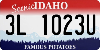 ID license plate 3L1023U
