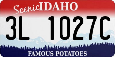 ID license plate 3L1027C