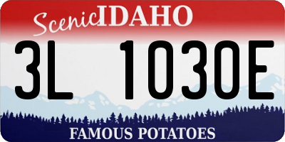 ID license plate 3L1030E