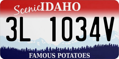 ID license plate 3L1034V