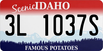 ID license plate 3L1037S
