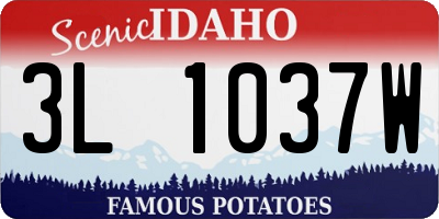 ID license plate 3L1037W