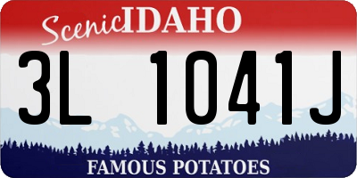 ID license plate 3L1041J