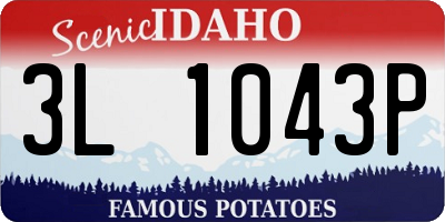 ID license plate 3L1043P