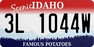 ID license plate 3L1044W