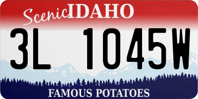 ID license plate 3L1045W