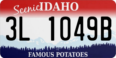 ID license plate 3L1049B