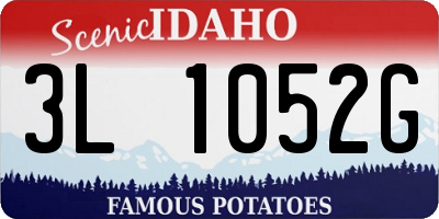 ID license plate 3L1052G