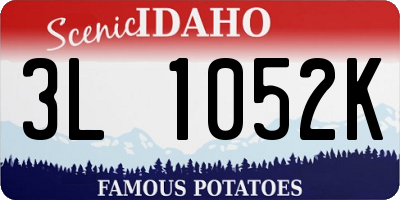 ID license plate 3L1052K