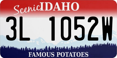 ID license plate 3L1052W