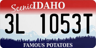 ID license plate 3L1053T