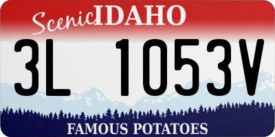 ID license plate 3L1053V