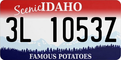ID license plate 3L1053Z