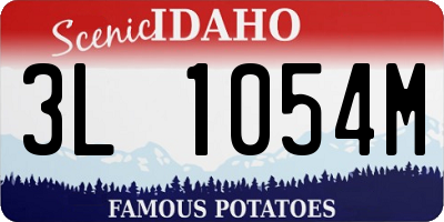 ID license plate 3L1054M