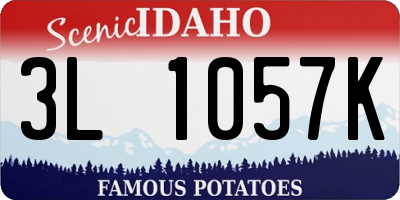 ID license plate 3L1057K