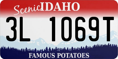 ID license plate 3L1069T