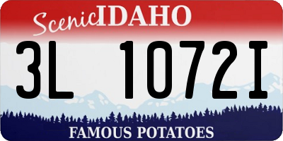 ID license plate 3L1072I