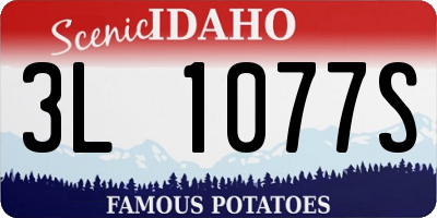 ID license plate 3L1077S