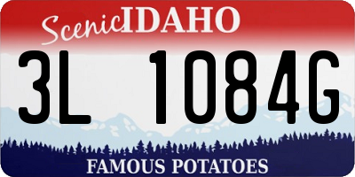 ID license plate 3L1084G