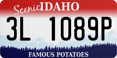 ID license plate 3L1089P