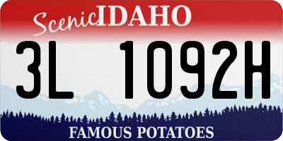 ID license plate 3L1092H