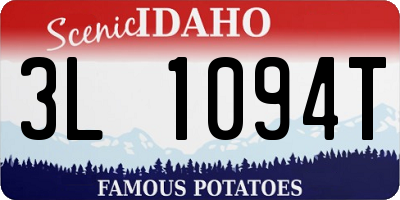 ID license plate 3L1094T