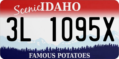 ID license plate 3L1095X