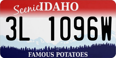 ID license plate 3L1096W