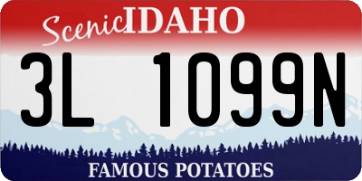 ID license plate 3L1099N